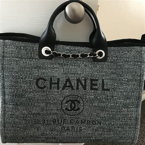 chanel deauville tote replica uk|Chanel deauville tote large size.